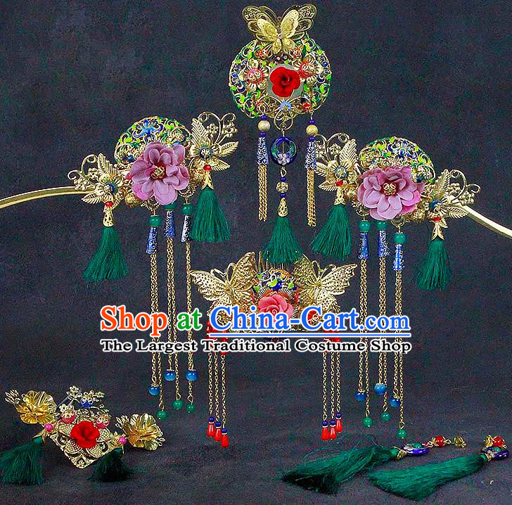 China Traditional Wedding Headwear Classical Bride Hairpins Hair Accessories