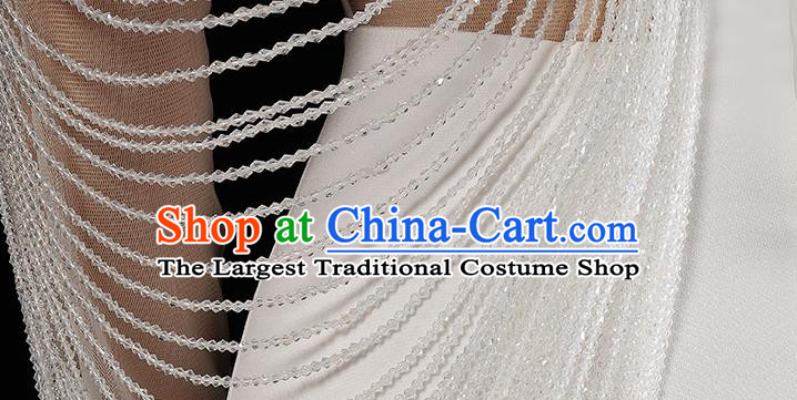 Top Grade Catwalks Red Trailing Dress Stage Performance Costume Annual Meeting Compere Fishtail Full Dress