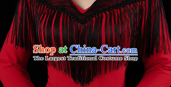 Top Grade Catwalks Red Fishtail Dress Annual Meeting Compere Full Dress Stage Performance Costume