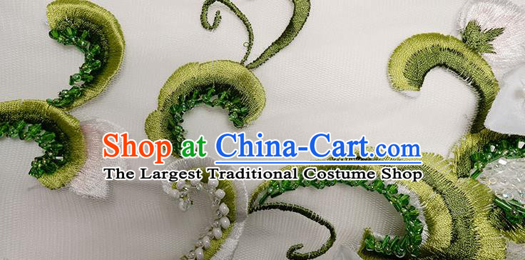 Top Grade Catwalks Embroidered Trailing Dress Stage Show Compere Clothing Annual Meeting Single Shoulder Full Dress
