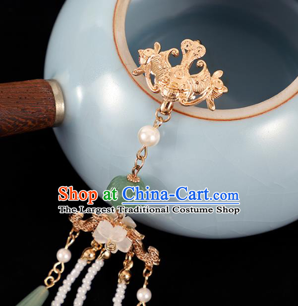 Chinese Traditional Hanfu Tassel Brooch Pendant Ancient Princess Breastpin Accessories