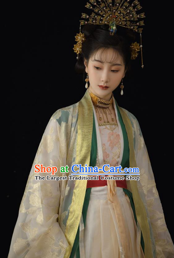 China Song Dynasty Court Beauty Historical Clothing Ancient Imperial Concubine Hanfu Dress Complete Set