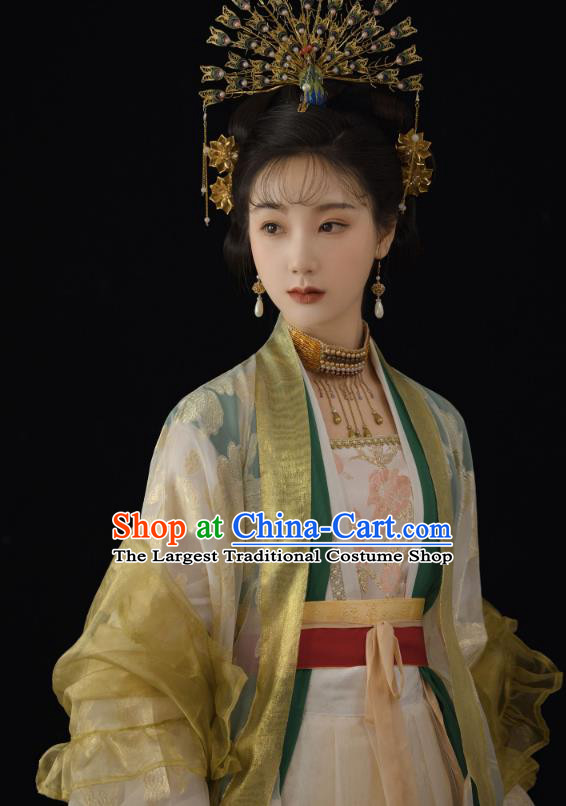 China Song Dynasty Court Beauty Historical Clothing Ancient Imperial Concubine Hanfu Dress Complete Set