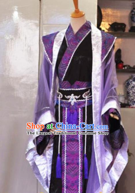 Chinese Jin Dynasty King Garment Costumes Ancient Monarch Hanfu Clothing Drama Cosplay Prince Black Apparels