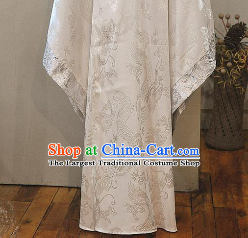 Chinese Drama Cosplay Prince White Apparels Jin Dynasty Noble Childe Garment Costumes Ancient Scholar Hanfu Clothing