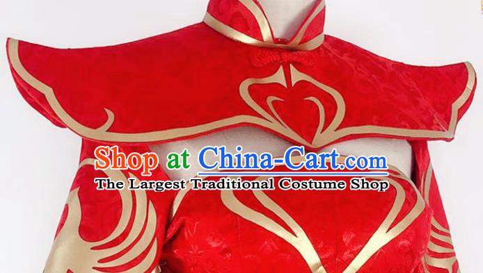 China Traditional Cosplay Goddess Wedding Clothing Ancient Fairy Princess Red Hanfu Dress