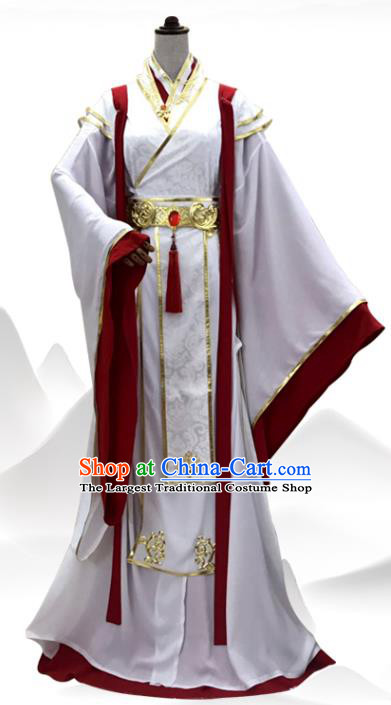 Chinese Ancient Prince Xie Lian Clothing Game Cosplay Childe Apparels Qin Dynasty Swordsman Garment Costumes