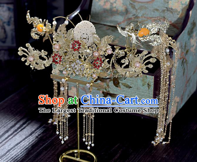 Chinese Bride Headdress Traditional Wedding Hair Crown Hair Accessories Classical Phoenix Coronet