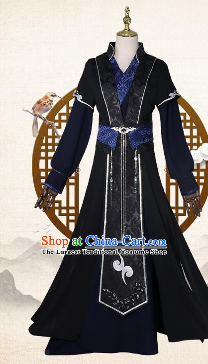 Chinese Ming Dynasty Swordsman Garment Costumes Ancient Young Knight Clothing Cosplay Chivalrous Male Mo Ran Apparels