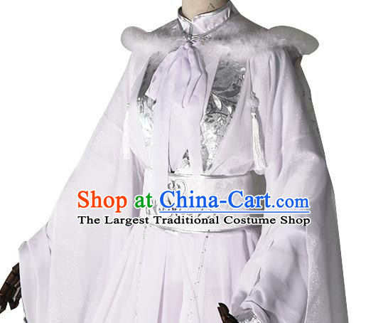 Chinese Cosplay Childe Chu Wanning Apparels Jin Dynasty Swordsman Garment Costumes Ancient Prince White Clothing