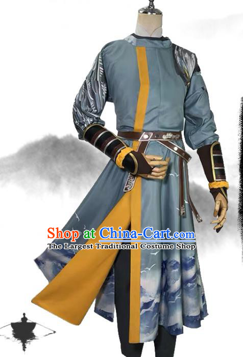 Chinese Cosplay Beadle Apparels Tang Dynasty Knight Garment Costumes Ancient Swordsman Clothing