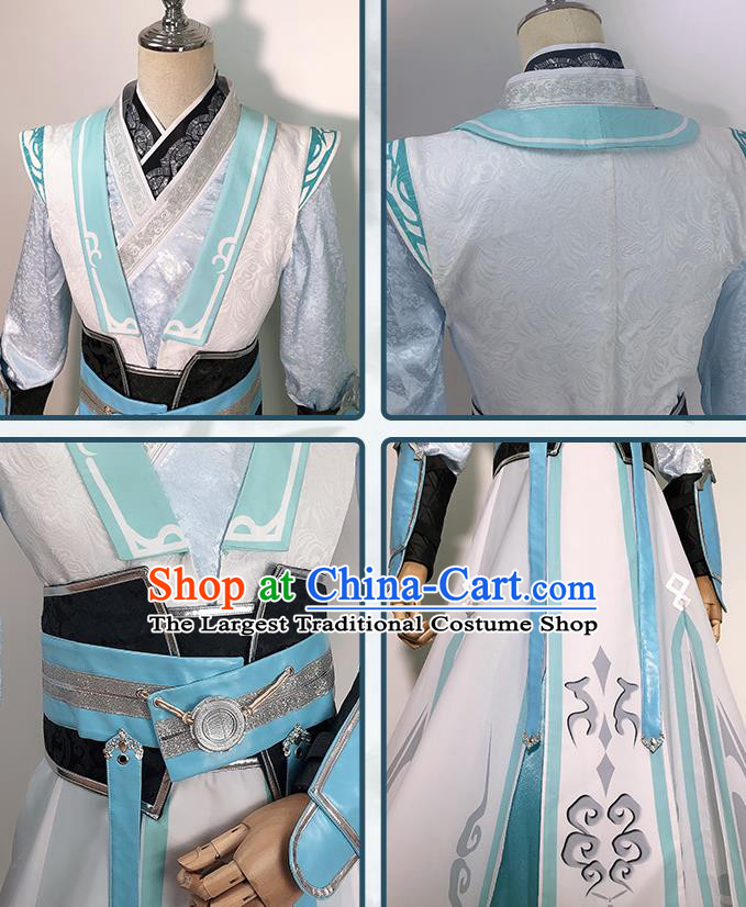 Chinese Ancient Knight Clothing Cosplay Luo Binghe Apparels Ming Dynasty Swordsman Garment Costumes