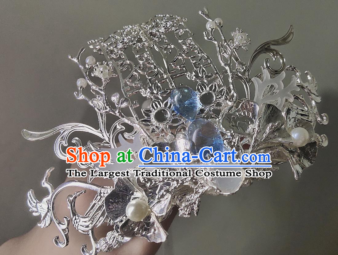 Chinese Ancient Swordsman Hair Accessories Traditional Jin Dynasty Childe Chu Wanning Hairdo Crown Headwear