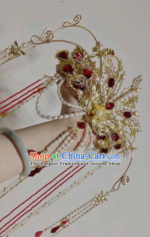 Chinese Traditional Jin Dynasty Princess Phoenix Coronet Headwear Ancient Swordswoman Wedding Hair Accessories