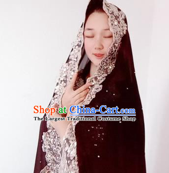 Indian Traditional Wedding Lehenga Clothing Asian India Bride Brown Dress Garment