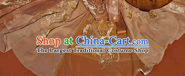 China Ancient Imperial Concubine Embroidered Hanfu Dress Garments Traditional Jin Dynasty Court Woman Historical Clothing