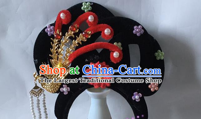 Chinese Classical Dance Hair Accessories Traditional Beijing Opera Fairy Wigs and Phoenix Hairpins Stage Performance Headdress
