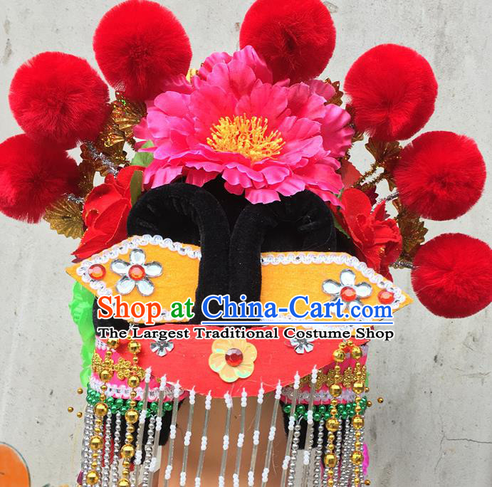 Chinese Stage Performance Phoenix Coronet Classical Dance Headdress Traditional Peking Opera Diva Wigs and Hair Crown