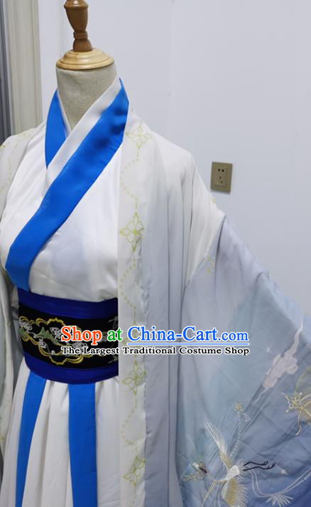 Chinese Cosplay Swordsman Hua Binan Hanfu Clothing Traditional Jin Dynasty Prince Apparels Ancient Taoist Garment Costumes