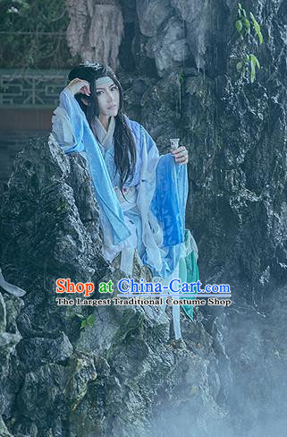 China Jin Dynasty Childe Garment Costumes Traditional Cosplay Swordsman Fu Jiuyun Hanfu Clothing Ancient Young Hero Apparels