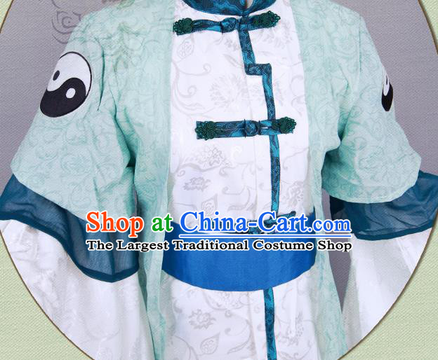 China Traditional Cosplay Swordsman Hanfu Clothing Ancient Taoist Priest Apparels Jin Dynasty Young Knight Garment Costumes