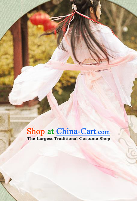 China Cosplay Princess Clothing Ancient Fairy Garments Traditional Song Dynasty Palace Lady Pink Hanfu Dress