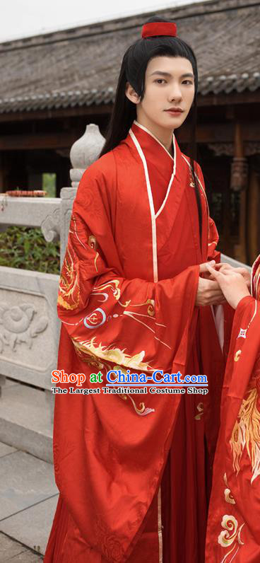 China Tang Dynasty Prince Clothing Ancient Nobility Childe Embroidered Apparels Traditional Wedding Hanfu Garments for Men