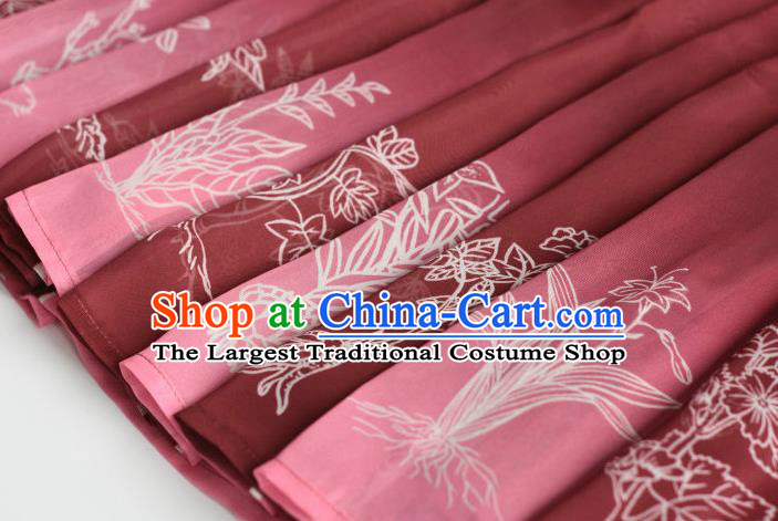 China Song Dynasty Country Lady Historical Clothing Traditional Female Hanfu Garments Ancient Young Woman Embroidered Dress Apparels
