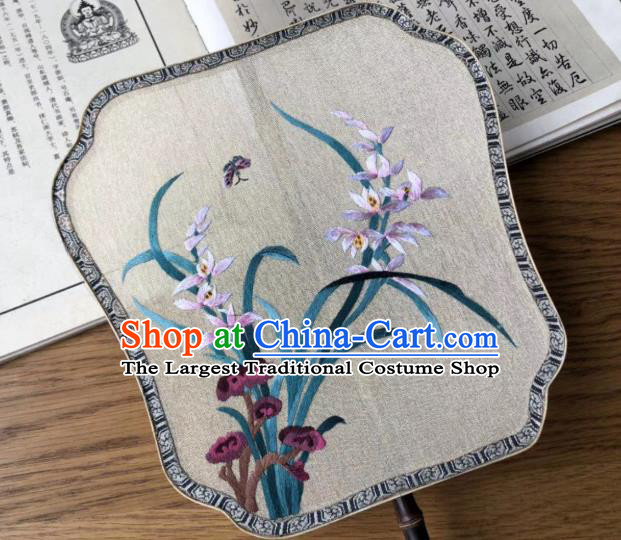 China Classical Palace Fan Handmade Double Side Suzhou Embroidered Fan Traditional Silk Fans Cheongsam Dance Kesi Fan