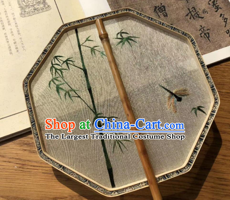China Traditional Silk Fans Cheongsam Kesi Fan Classical Dance Palace Fan Handmade Double Side Suzhou Embroidered Bamboo Fan
