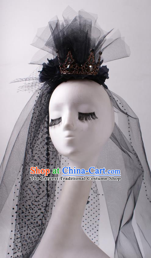 Top Halloween Cosplay Veil Hair Accessories Stage Show Royal Crown Baroque Giant Headpiece Rio Carnival Decorations
