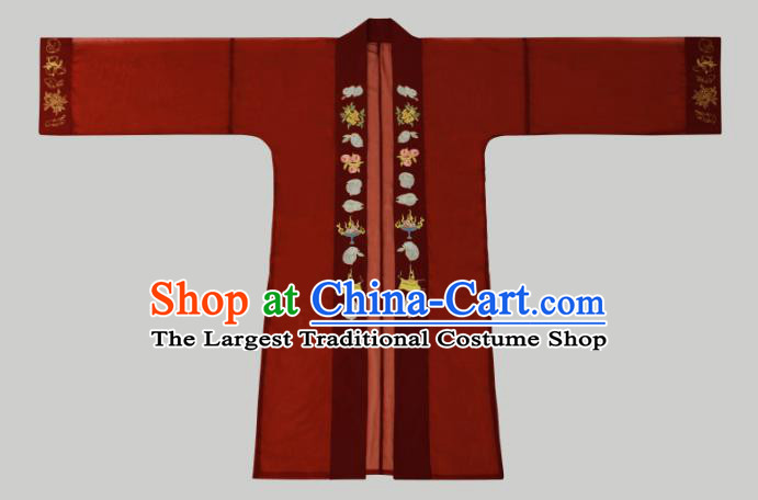 China Traditional Song Dynasty Palace Princess Historical Clothing Ancient Young Beauty Red Hanfu Dress Garments