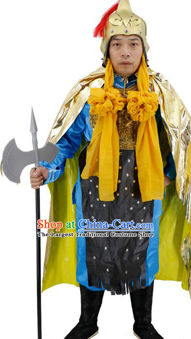 China Ancient Myth General Garment Costumes Cosplay Journey to the West Marshal Tianpeng Clothing and Hat