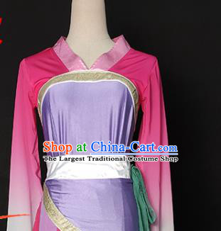 Top Chinese Woman Hanfu Dance Garment Costume Traditional Court Dance Performance Clothing Classical Dance Lilac Dress