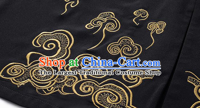 Chinese Woman Tai Chi Performance Clothing Tai Ji Kung Fu Garment Costumes Martial Arts Competition Black Outfits