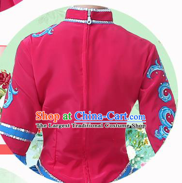 Top Chinese Woman Beijing Opera Garment Costume Traditional Classical Dance Rosy Dress Outfits Stage Performance Clothing