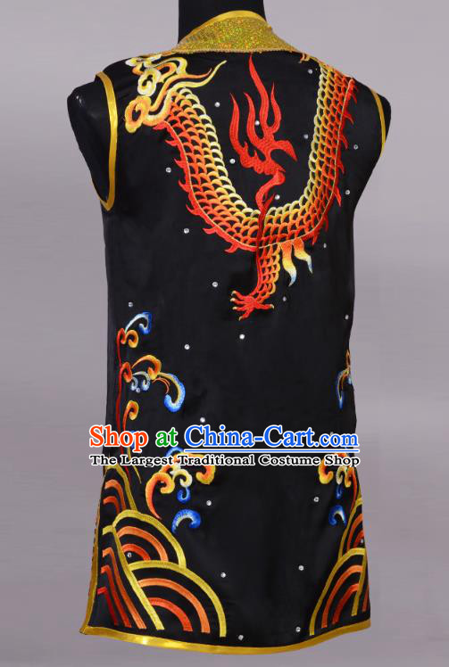 Top China Kung Fu Performance Apparels Cudgel Play Garment Costumes Southern Boxing Competition Uniforms Martial Arts Golden Sequins Clothing