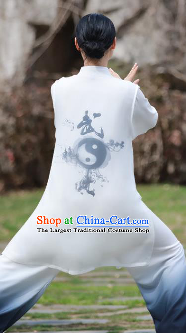 Chinese Tai Ji Chuan Three Piece Outfits Tai Chi Performance Clothing Martial Arts Kungfu Competition Garments