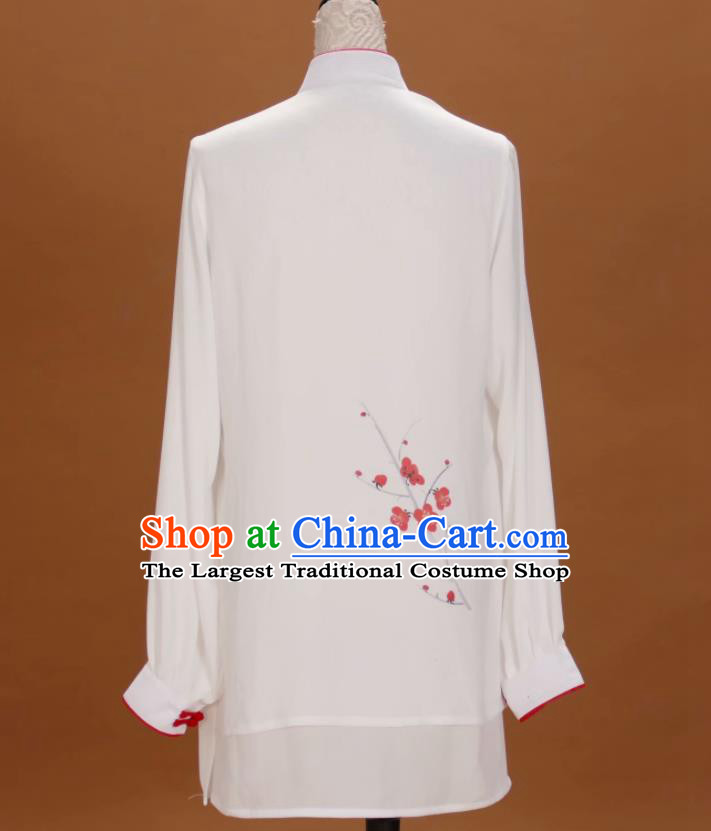 Chinese Tai Chi Sword Performance Suits Martial Arts Printing Plum Blossom Outfits Kung Fu Wushu Competition Clothing