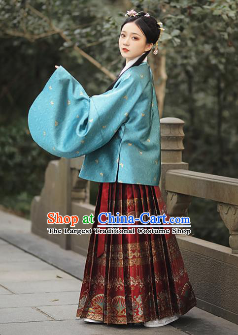 China Ming Dynasty Noble Princess Historical Garment Costumes Ancient Court Lady Infanta Hanfu Dress Clothing