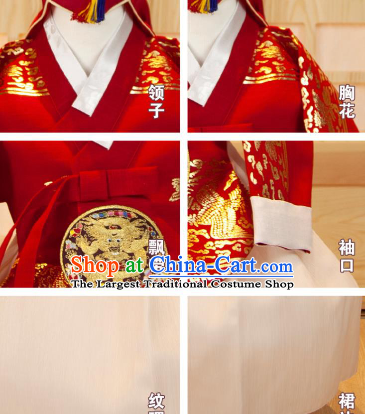 Korean Princess Fashion Korea Girl Festival Red Shirt and White Dress Traditional Garment Costumes Children Tangyi Hanbok Clothing
