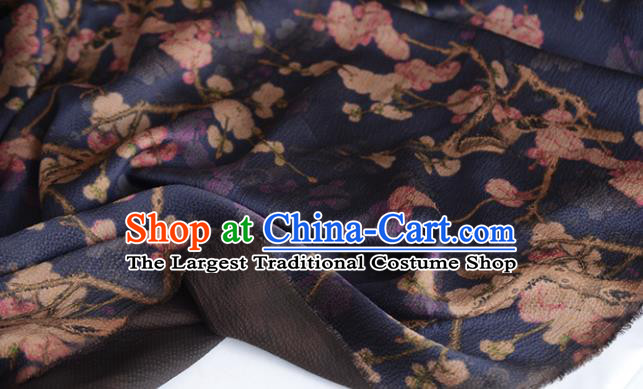 Navy Gambiered Guangdong Gauze High Quality Chinese Qipao Cheongsam Fabric DIY Fabric Silk Fabric