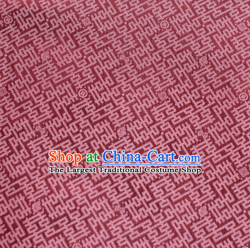 Chinese Red Tapestry Cloth Traditional Qipao Dress Jacquard Drapery Silk Fabric Classical Wedding Pattern Brocade