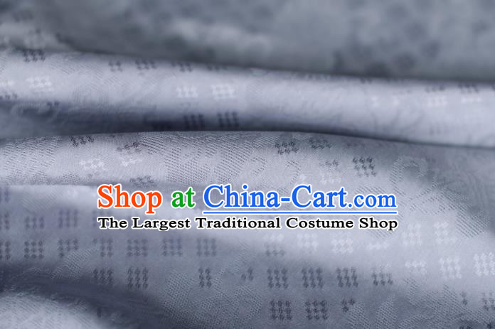 Chinese Traditional Qipao Dress Jacquard Drapery Silk Fabric Classical Eight Treasures Pattern Brocade Grey Tapestry Cloth