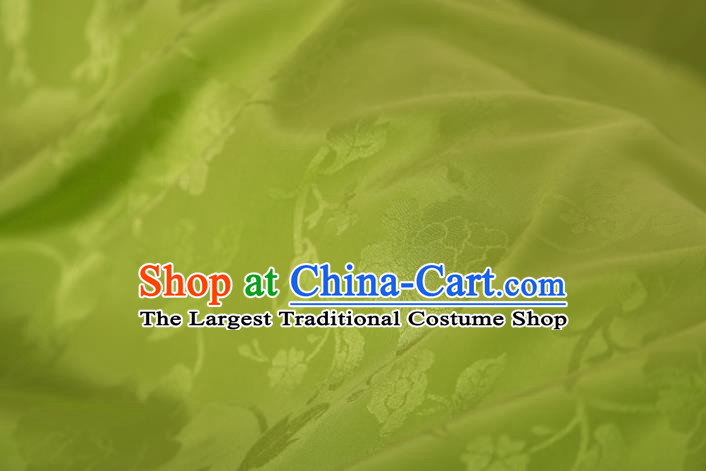 Chinese Jacquard Tapestry Material Traditional Qipao Dress Drapery Green Silk Fabric Classical Broken Peony Pattern Brocade Cloth