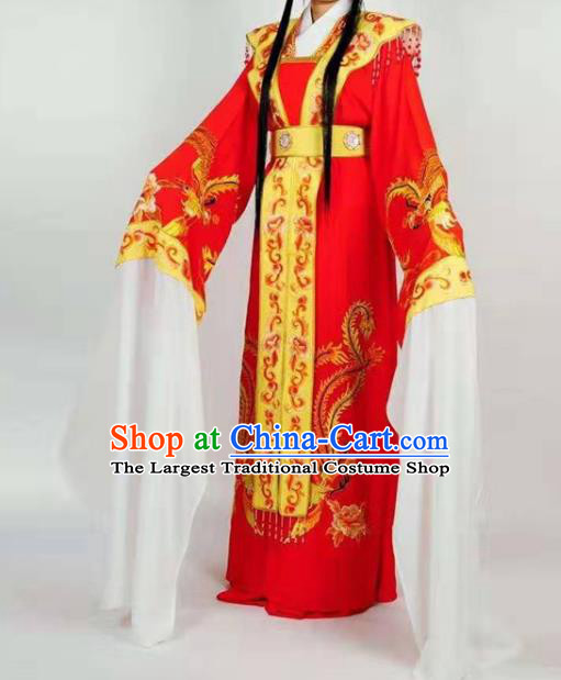 Chinese Shaoxing Opera Empress Garment Beijing Opera Hua Tan Clothing Traditional Peking Opera Actress Red Dress
