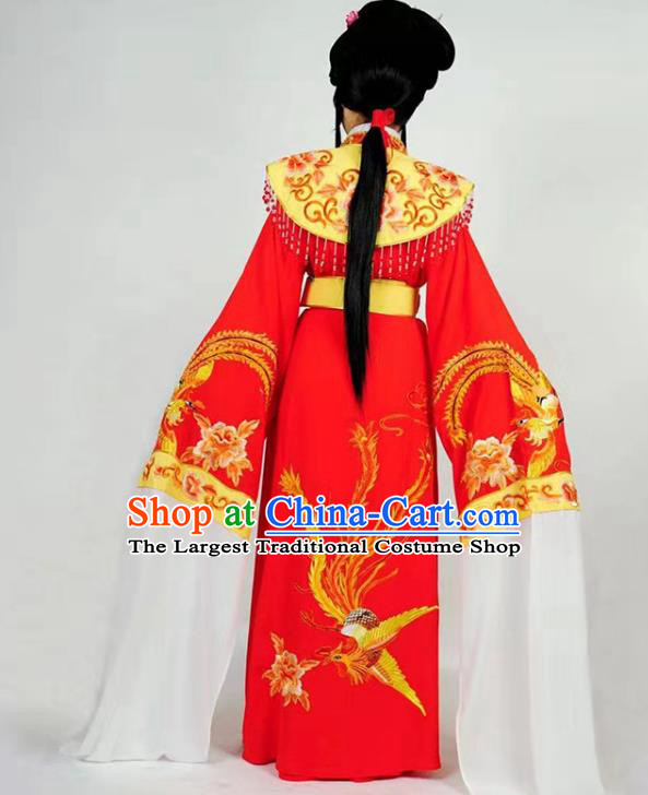 Chinese Shaoxing Opera Empress Garment Beijing Opera Hua Tan Clothing Traditional Peking Opera Actress Red Dress