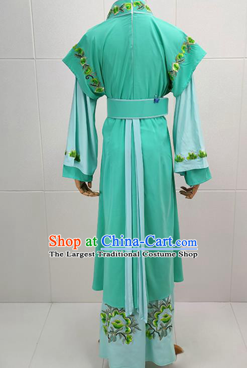 Chinese Traditional Peking Opera Servant Girl Green Dress Shaoxing Opera Palace Lady Garment Beijing Opera Actress Clothing