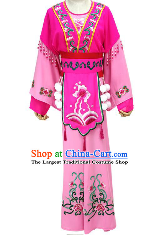 Chinese Shaoxing Opera Servant Girl Garment Beijing Opera Actress Clothing Traditional Peking Opera Young Lady Dress