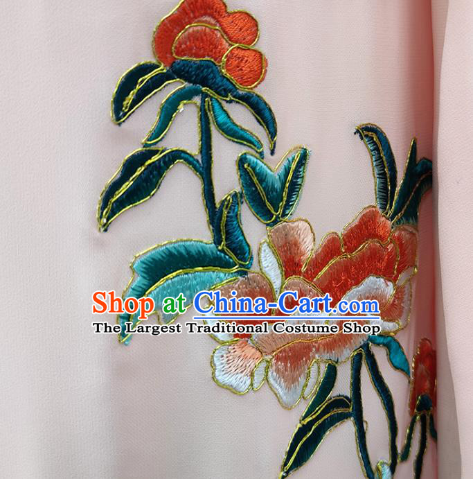 Chinese Beijing Opera Actress Clothing Traditional Peking Opera Diva Apricot Cape Shaoxing Opera Noble Lady Garment